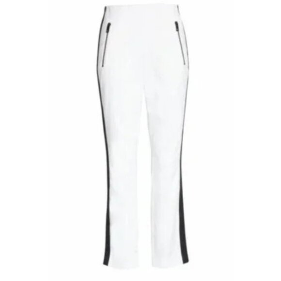 Rag & Bone The Classic Simone Pants White‎ Black Side Stripe Zip Pockets 6 $325 - Picture 2 of 14